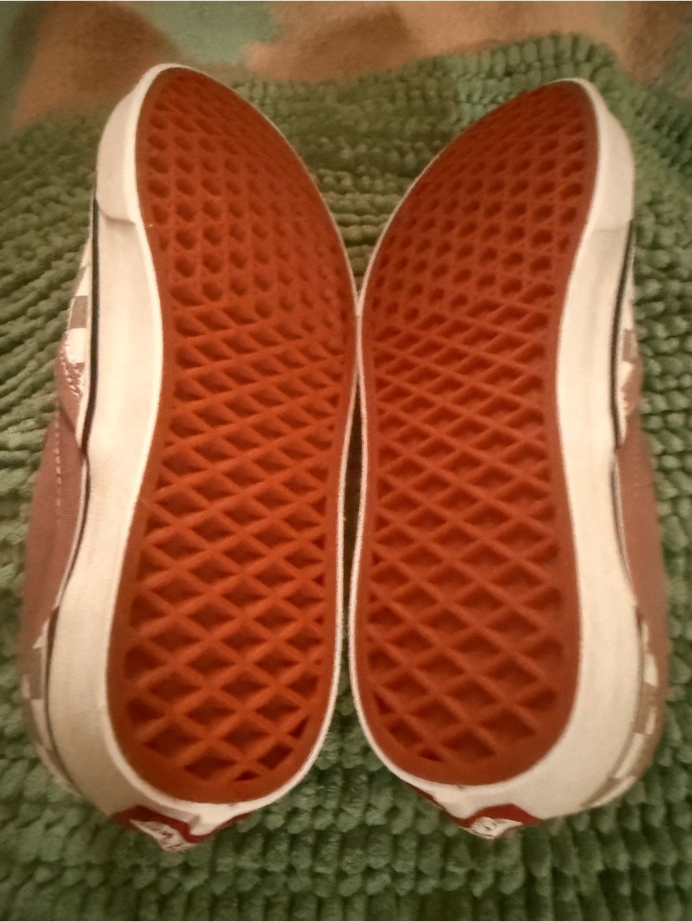 Vans Classic Slip-On Checkerboard Sneakers in Brown & Cream Style VN000D6Y4MG - Picture 8 of 9